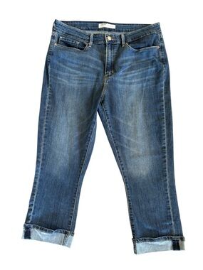 Signature By Levi’s Mid Rise Capri Blue Jeans Size 12